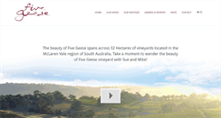 Desktop Screenshot of fivegeese.com.au